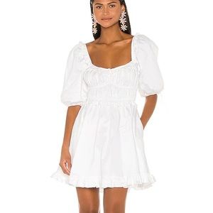 For Love & Lemons-Jackson Mini Dress in Ivory